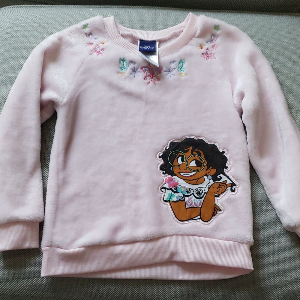 Disney Encanto Pink Kids Sweatshirt with Embroidered Details 4T